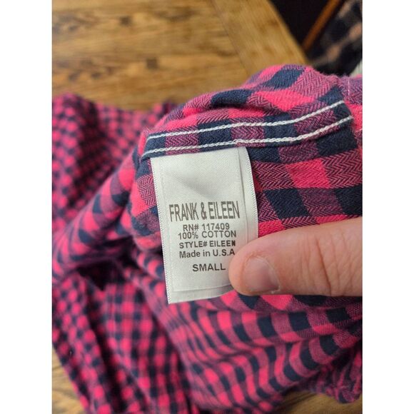 Frank&Eileen Eileen Black &pink plaid sz Small - Picture 3 of 4